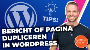 Bericht of pagina dupliceren in WordPress