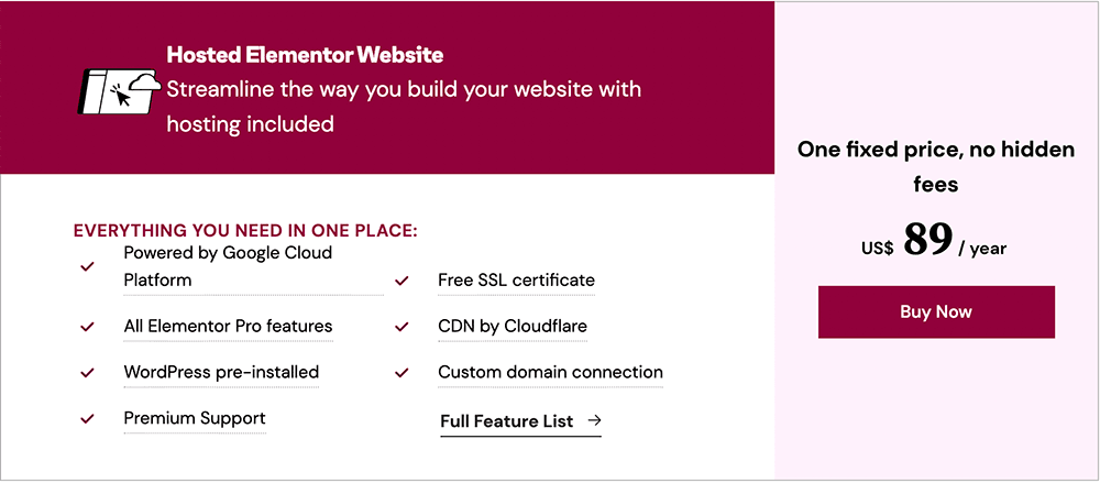 Elementor Pro hosting kopen