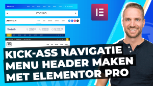 Navigatie menu maken Elementor Pro